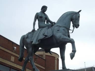 Bronzestatue der Lady Godiva, Foto BBC