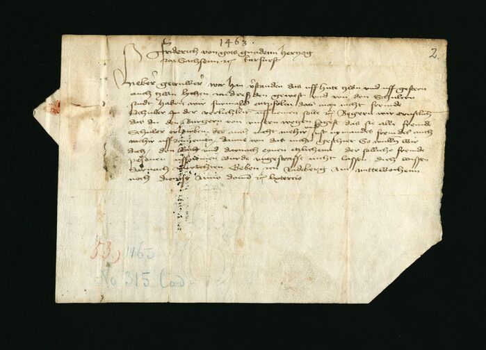 Ratsurkunde vom 12. Oktober 1463