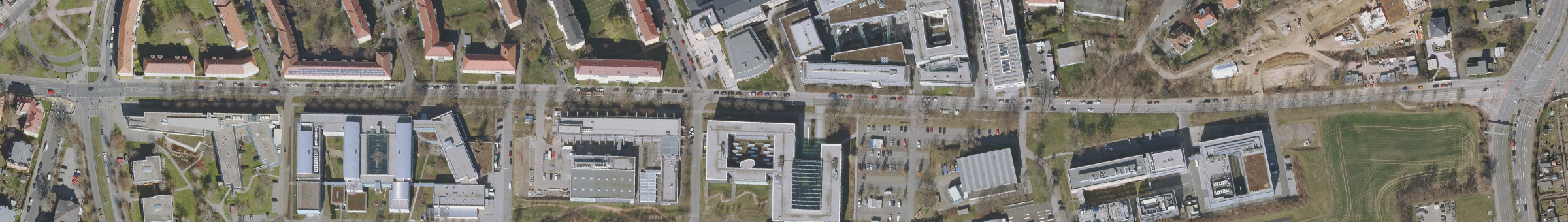 Luftbild Nöthnitzer Straße mit Darstellung des Planareals.