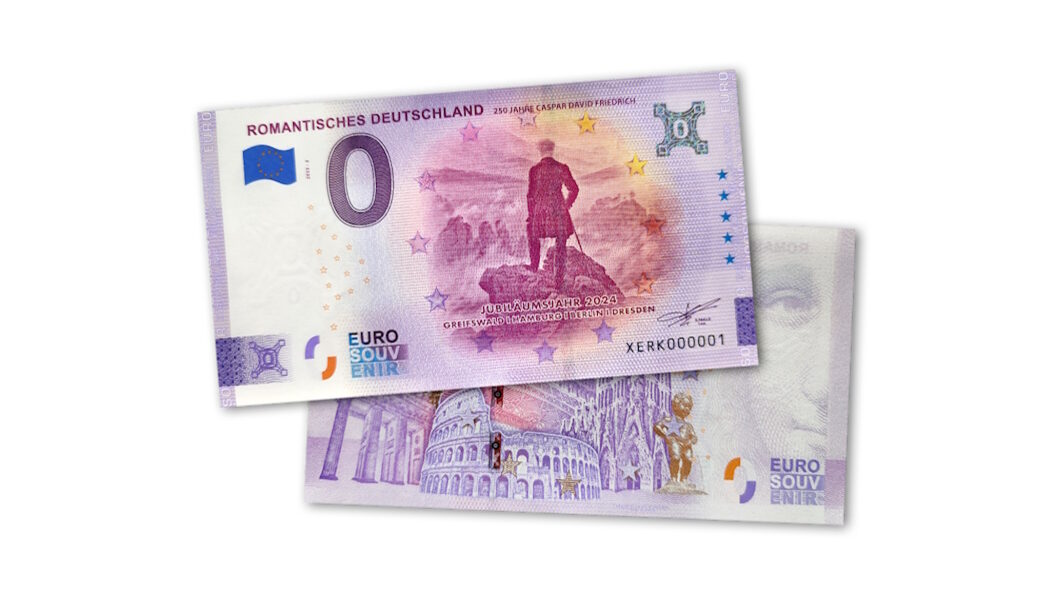 Zero Euro bill Caspar David Friedrich