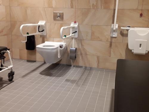 Rollstuhl-WC (Beckenbereich Schwimmhalle)
