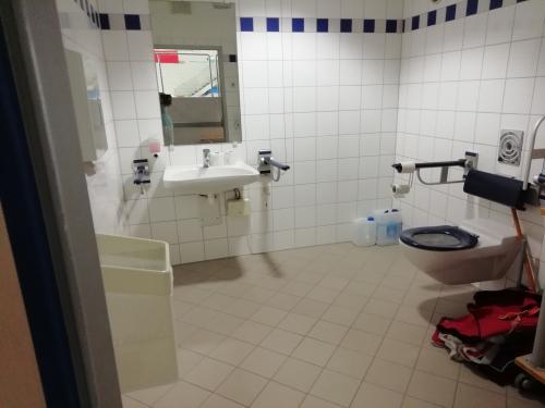Rollstuhl-WC Sprunghalle