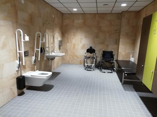 Rollstuhl-WC (Bereich Sauna)