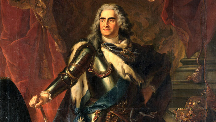 Ausschnitt des Gemäldes "Portrait August der Starke" von Louis de Silvestre