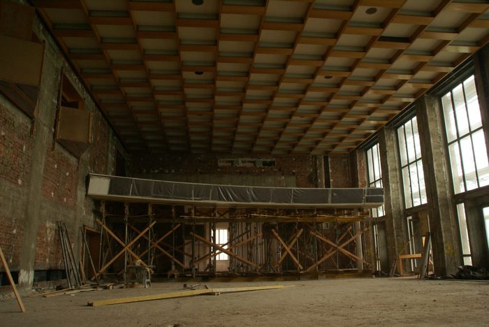 Der Plenarsaal während des Umbaus