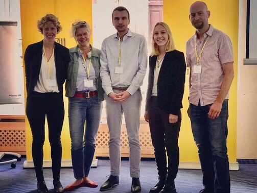 Workshop Unternehmensengagement 2022: Charlotte Müller, Kathrin Sachs, Marko Beger, Rebecca Brumma, Marcus Oertel (von links nach rechts)