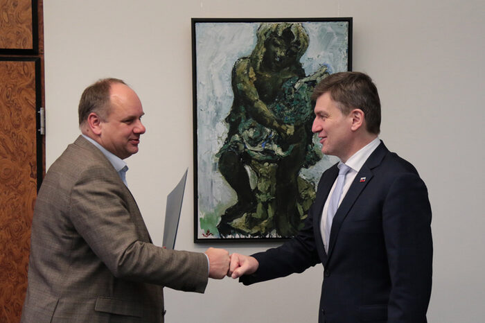 OB Hilbert begrüßt den slowakischen Botschafter
