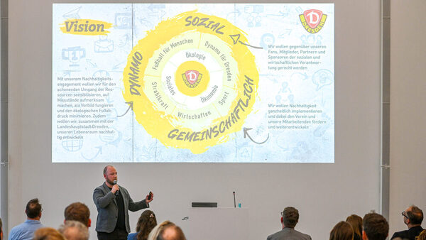 Innovationsforum der Landeshauptstadt Dresden am 29. November 2025. Präsentation SG Dynamo Dresden von Sebastian Schmidt