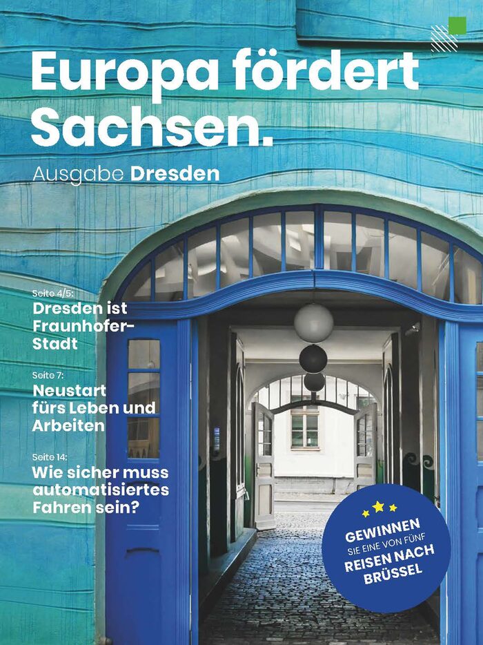 Titelbild der Dresden Ausgabe der Broschüre "Europa fördert Sachsen"