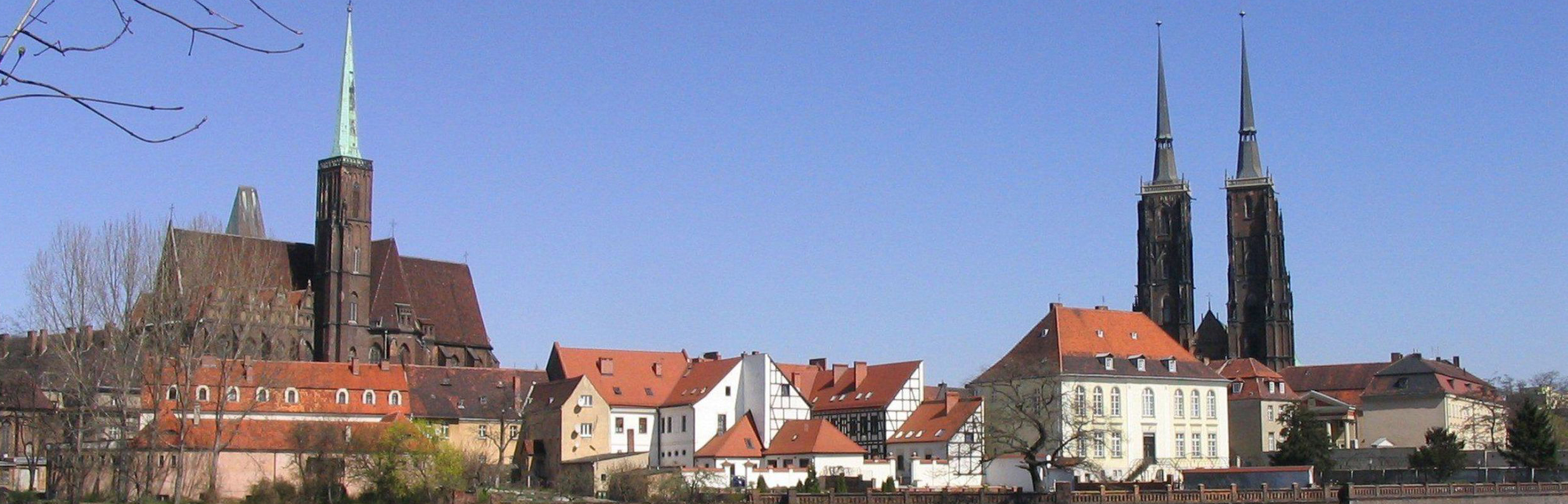 Blick auf die Dominsel in Breslau