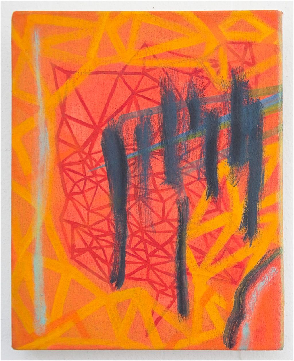Cressida Haughten bringt Farbe in ihre Malerei - Arbeit in Orangetönen