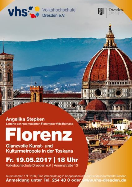 Veranstaltungsplakat mit der Kathedrale Santa Maria del Fiore in Florenz