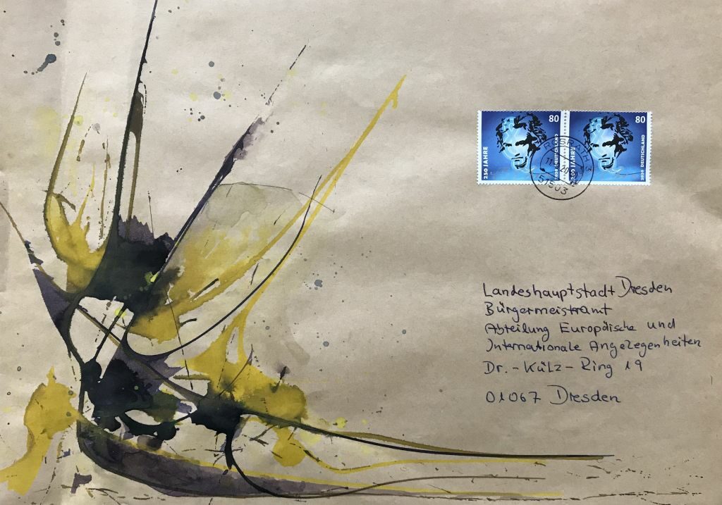 zarte gemaltes Blumenaquarell