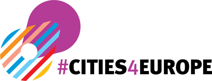 Logo with the title "Cities for Europe"