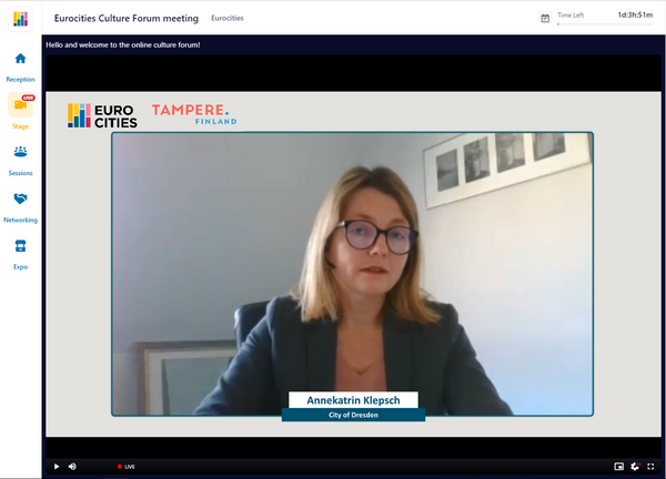 Annekatrin Klepsch in der Online-Sitzung