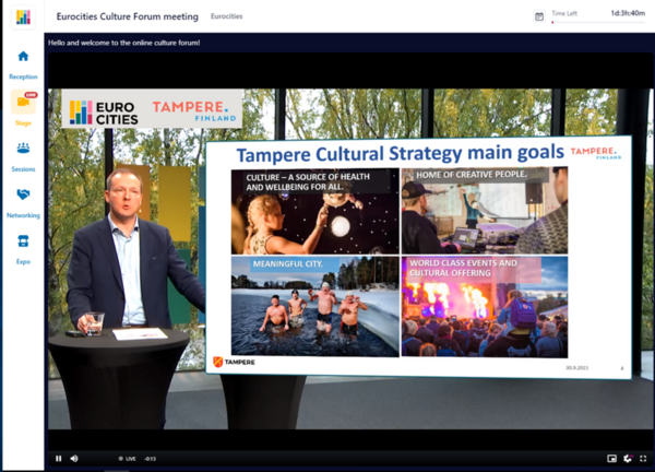 Bürgermeister von Tampere stellt die kulturell-strategischen Ziele vor