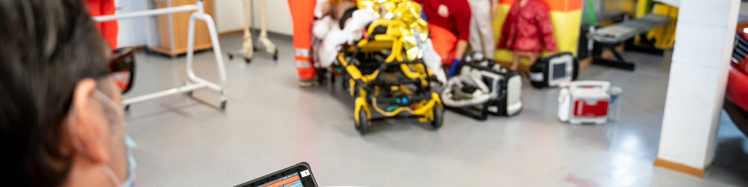 Prüfung eines Notfallsanitäters