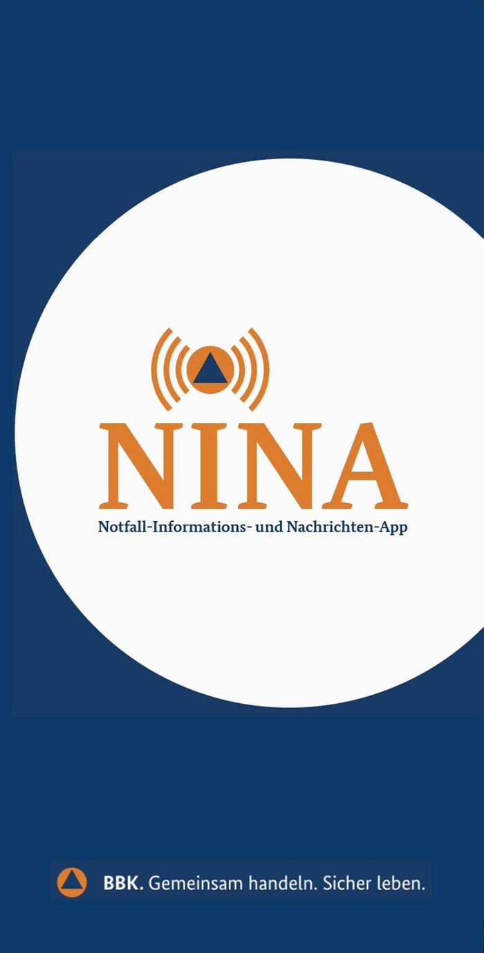 NINA-Warnapp auf einem Smartphone
