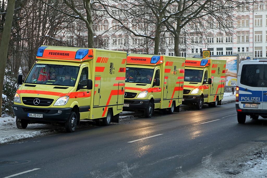 Rettungswagen MANV für die Evakuierung von Patienten