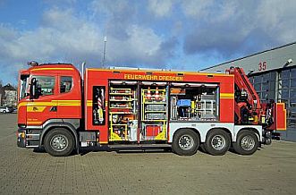 Rüstwagen Kran der Feuer- und Rettungswache Albertstadt