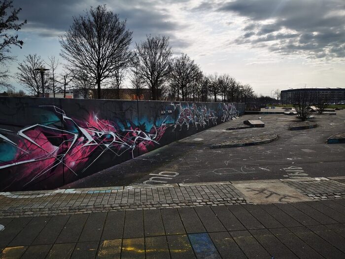 Graffiti auf Betonmauer