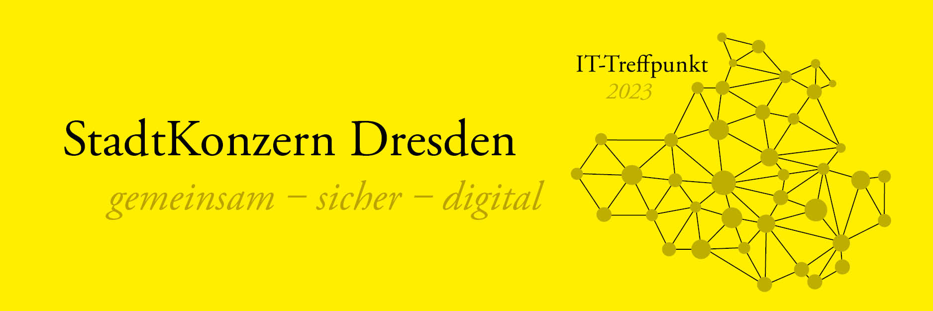 Banner IT-Treffpunkt: StadtKonzern Dresden digital - vernetzt - modern