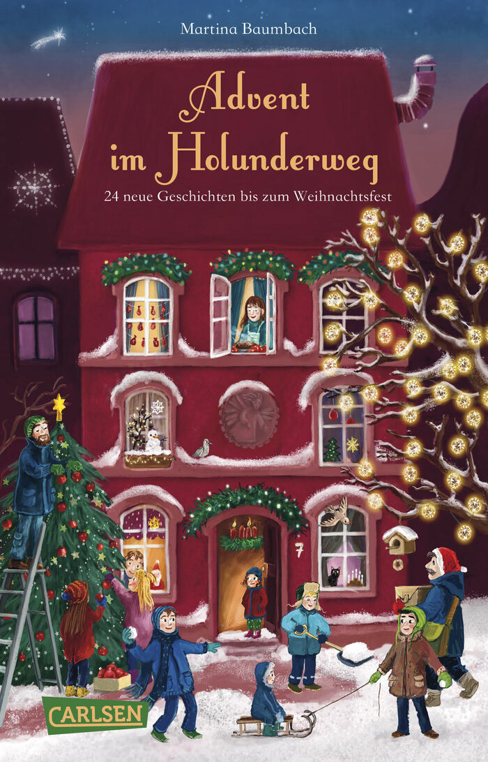 Buchcover des Buches "Weihnachten im Holunderweg" von Martina Baumann und Verena Körting
