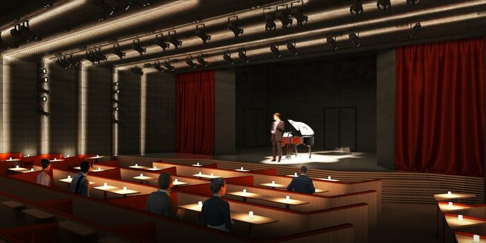 Das Bild zeigt einen Blick auf die neue Bühne der Herkuleskeule