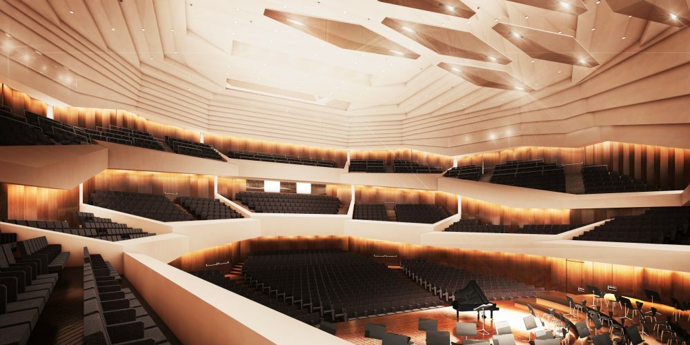 Visualisierung des Konzertsaals, Blick in den Zuschauerraum