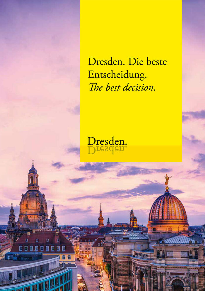 Titel Imagebroschüre "Dresden. Die beste Entscheidung."