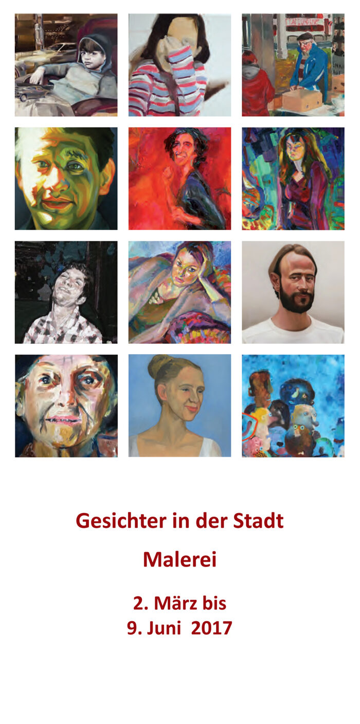 Titelblatt Einladung zur Ausstellung "Gesichter in der Stadt"