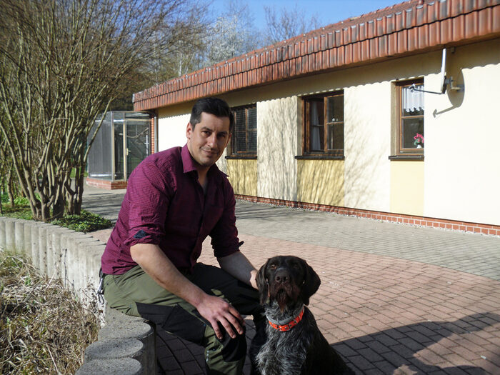 Florian Hanisch mit Hund