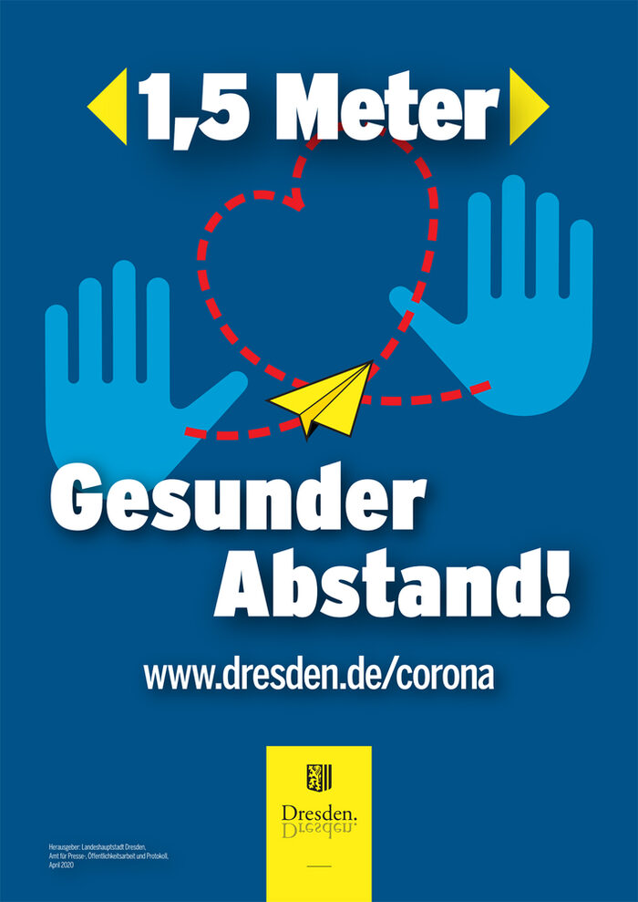 Plakat-Motiv 1,5 Meter Gesunder Abstand
