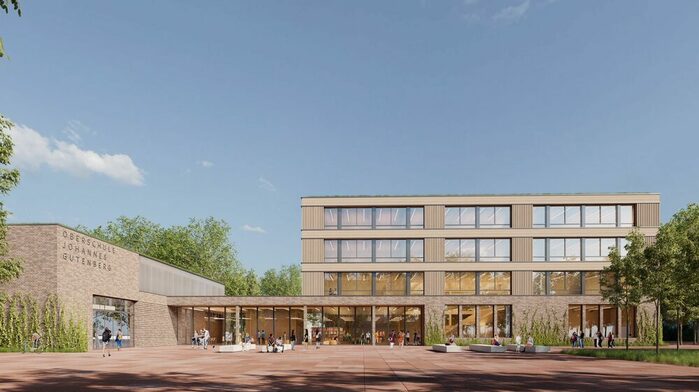 Visualisierungen des Siegerentwurfs für die 101. Oberschule von der BE Berlin GmbH