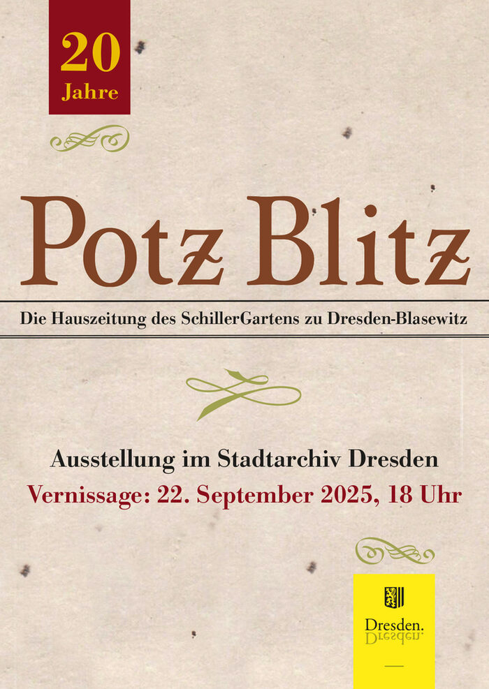 Ausstellung 20 Jahre Potz Blitz Karte