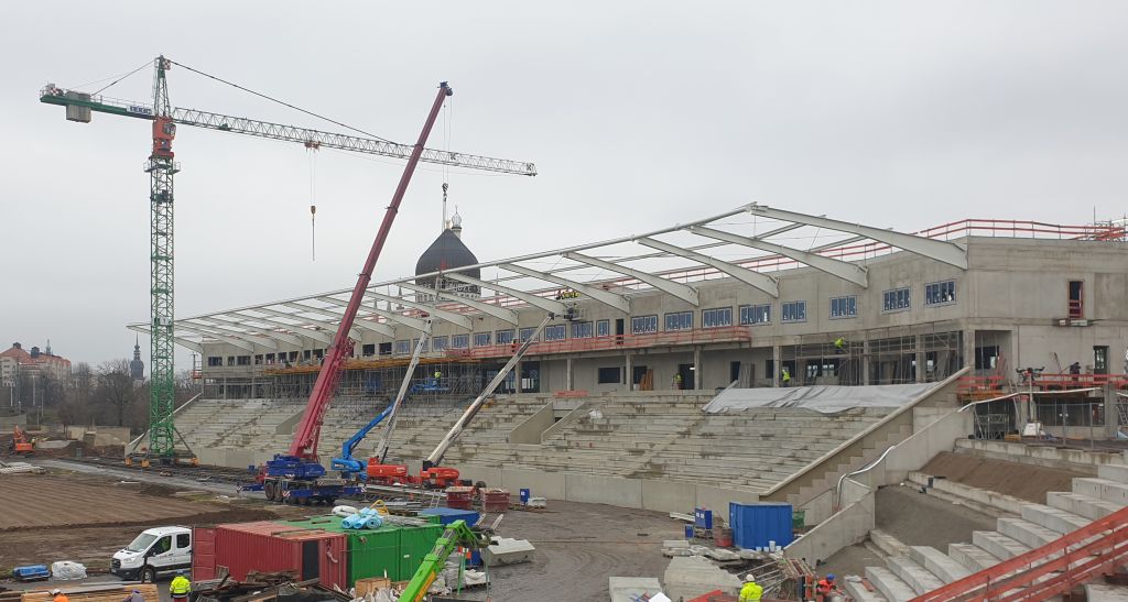 Baustelle Heinz-Steyer-Stadion 26. Januar 2023