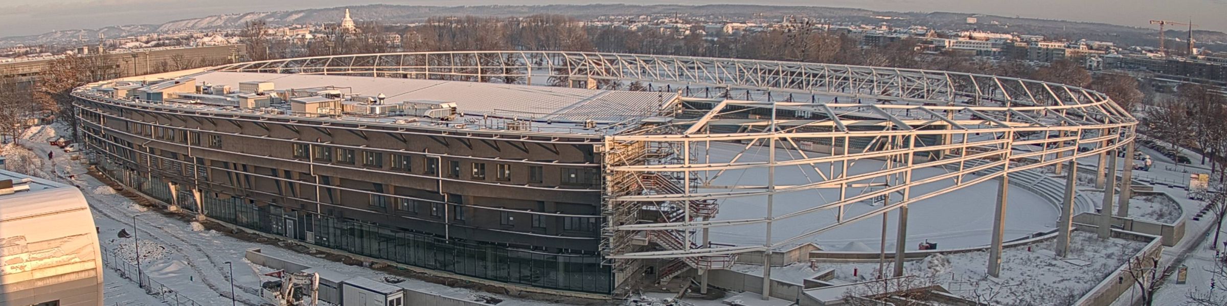 Blick auf das Stadion am 17. November 2023