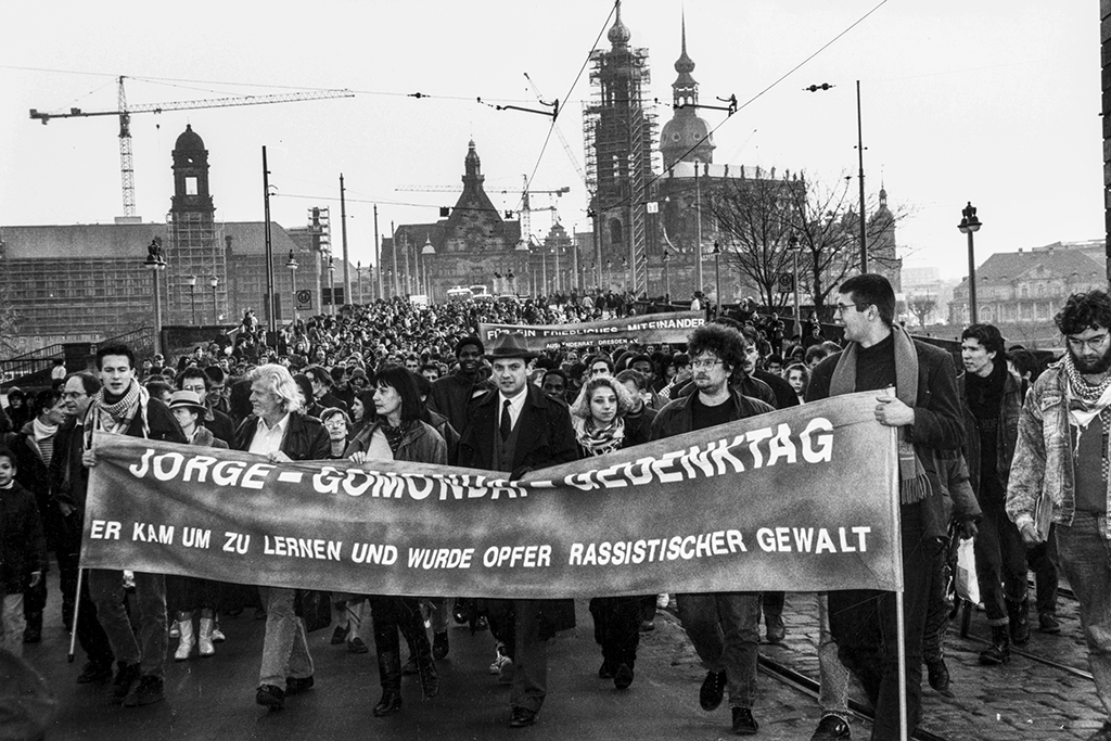 Demo für das Gedenken an Jorge Gomondai, 1993
