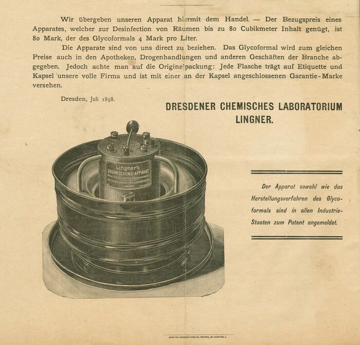 Desinfektionsapparat von Karl August Lingner