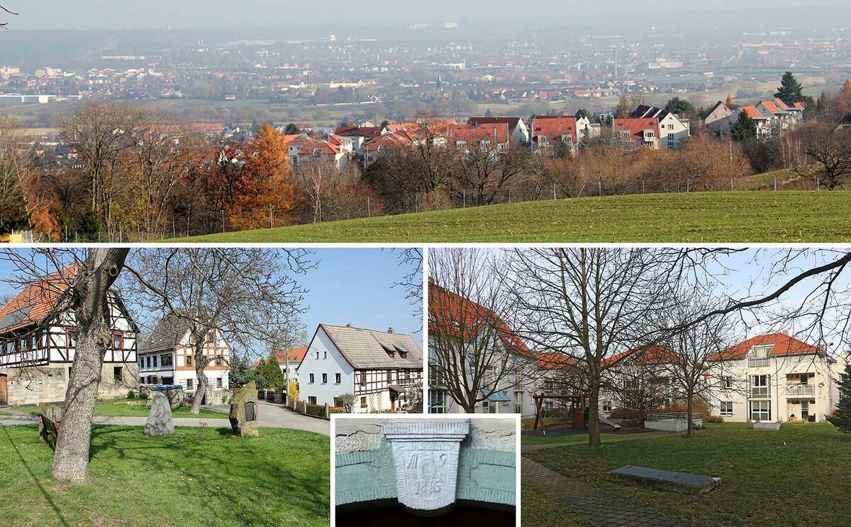 Collage des Ortsteils Mobschatz