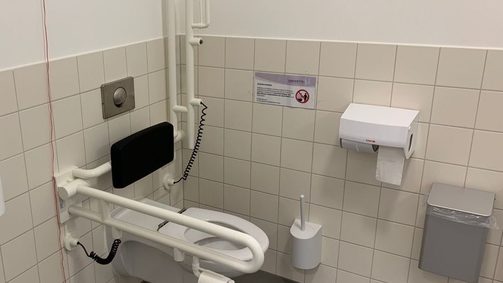 Barrierefreie Umgestaltung im Pfarrhaus Altkaditz - Barrierefreie Toilettenanlage