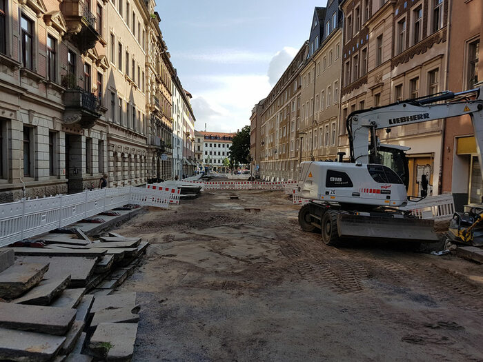 Bild zeigt unsanierte Martin-Luther-Straße