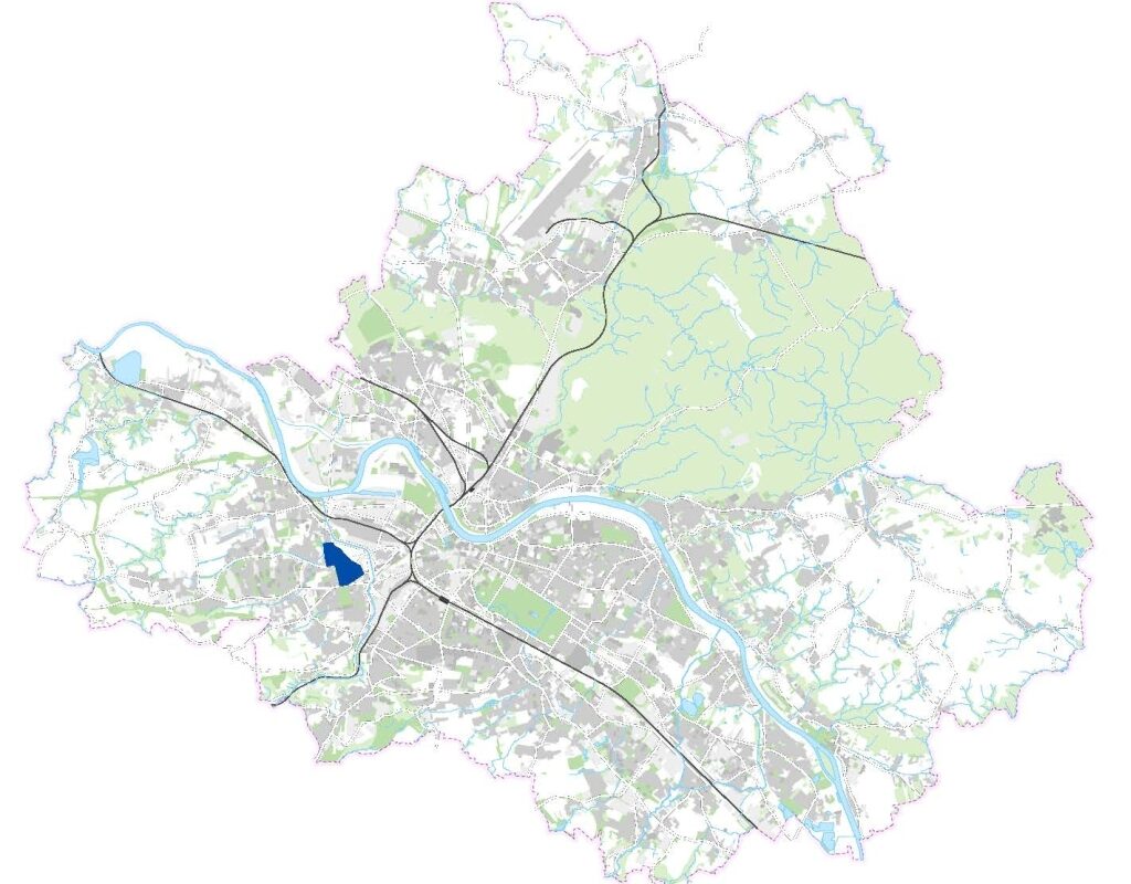 Die Karte zeigt die Lage des Sanierungsgebietes Löbtau-Nord im Stadtgebiet