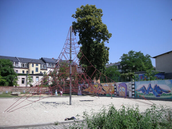 Im Bild ist der Spielplatz im Galvanohof zu sehen.