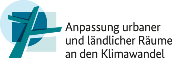 Logo des Bundesprogramms zur "Anpassung urbaner und ländlicher Räume an den Klimawandel"