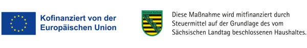 Logos der Förderpartner Europäische Union und Freistaat Sachsen