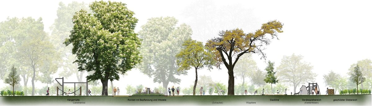 Visualisierung für die Neugestaltung des südlichen Briesnitzer Parks