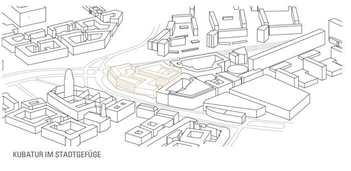 Im Bild ist der Lageplan des Büros Knerer und Lang Architekten GmbH, Büro Dresden zu sehen