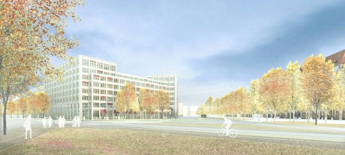 Im Bild ist der Entwurf des Büro Thomas Müller Ivan Reimann Architekten zu sehen