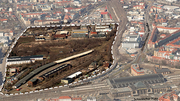 Gebiet des Alten Leipziger Bahnhofs und Umgebung
